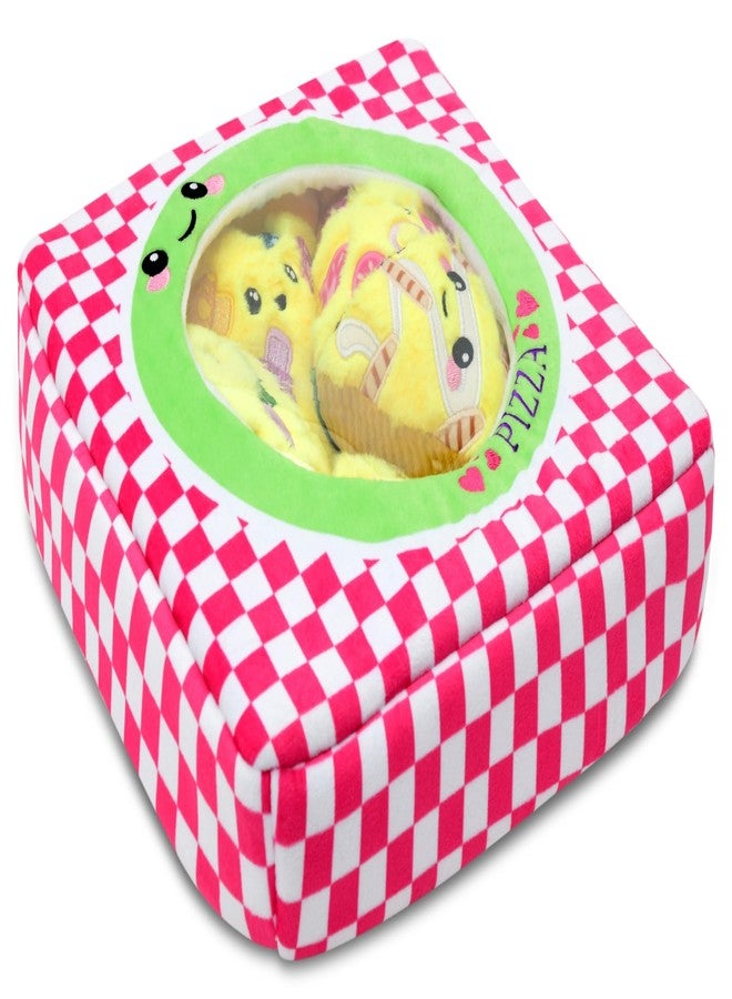iscream Foodie Fun Plush Pizza Slices Play Set with Glitter and Embroidered Accents - Image 2